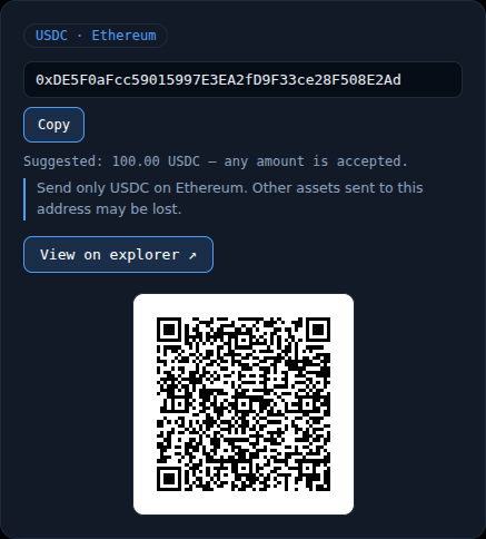Pay page screenshot